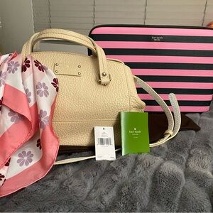 Kate Spade bundle ♠️ Sloan Grove Court satchel, laptop sleeve and silk scarf